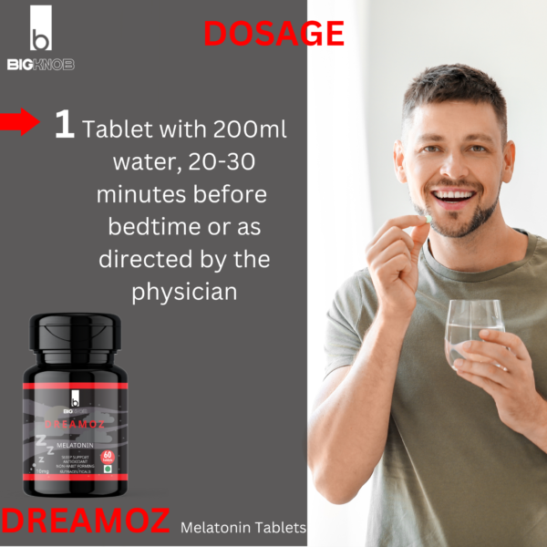 Bigknob Dreamoz Melatonin Tablet Sleep Support quality 30Tab - Image 5